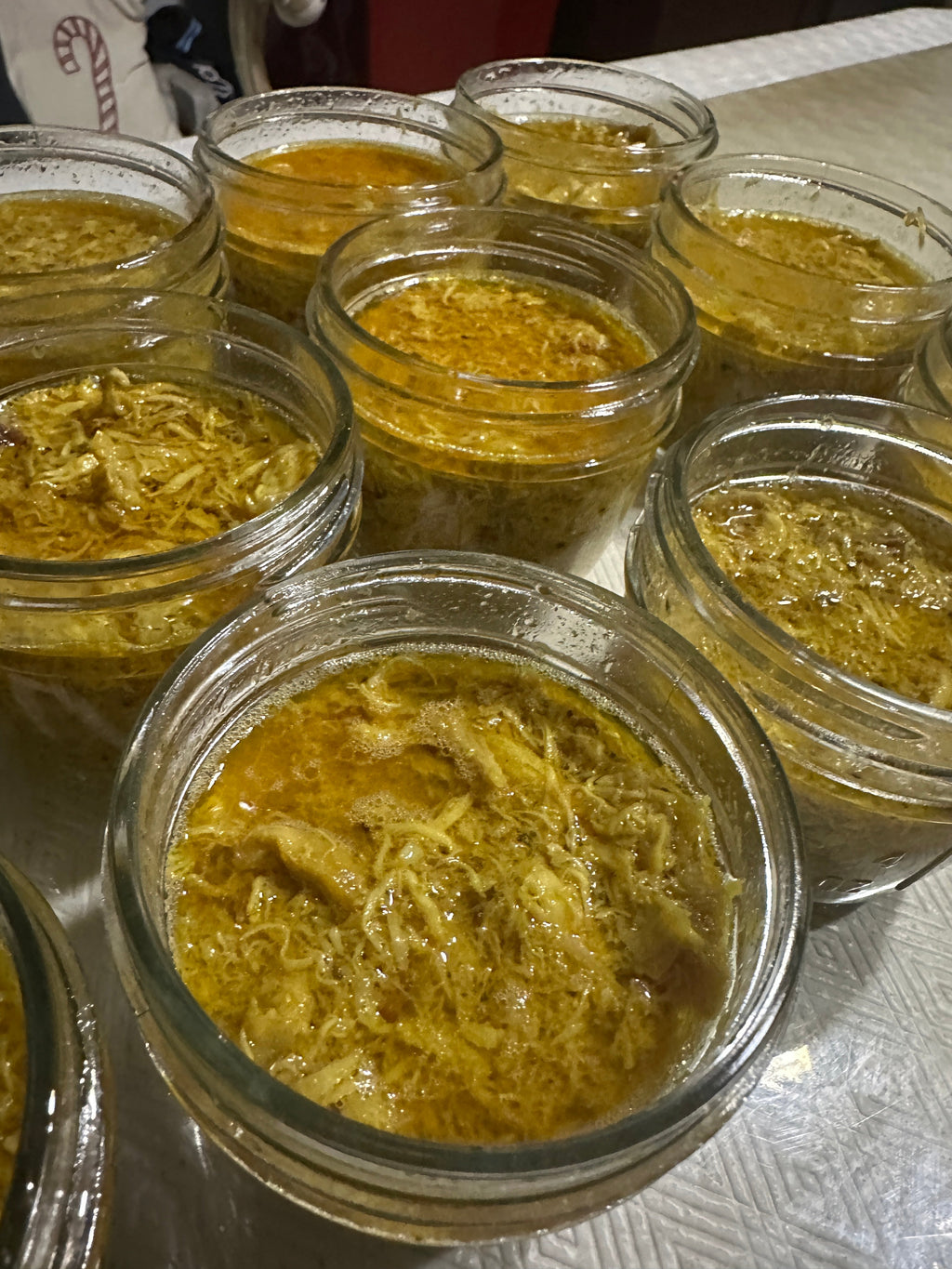 Chicken Pastil jars close up